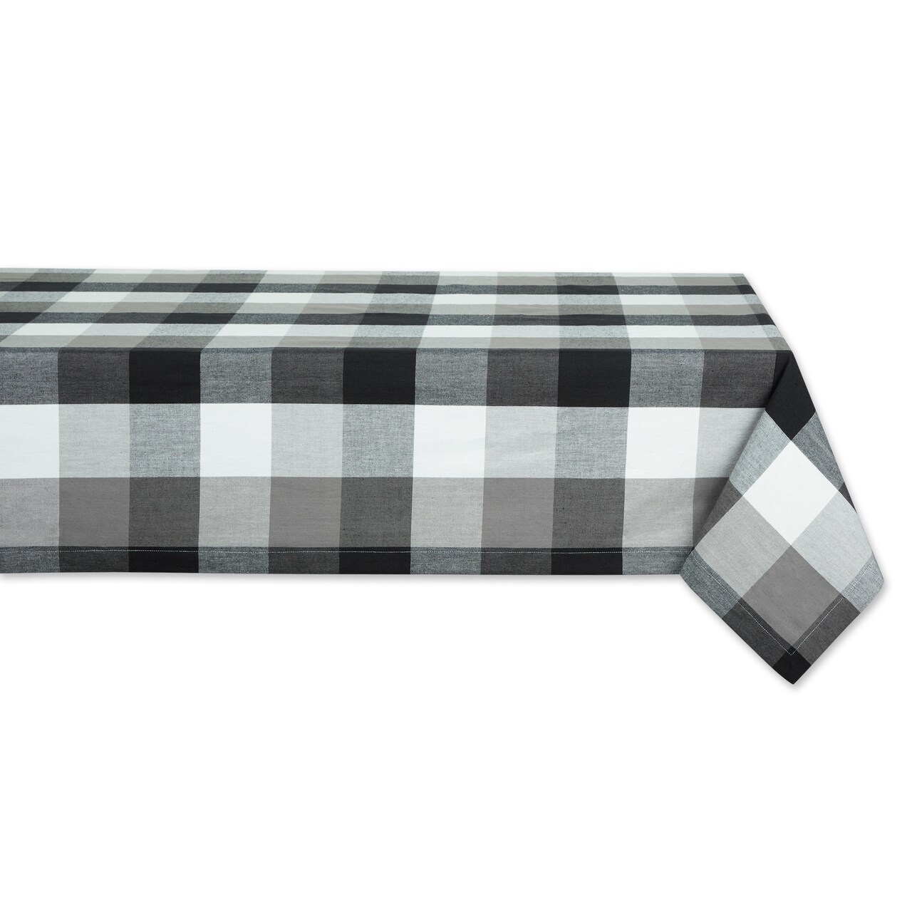 Contemporary Home Living Check Square Tablecloth - 52" - Black and White